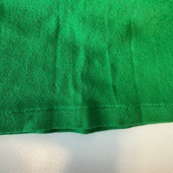 Vintage Green V-Neck Short Sleeve T-Shirt Top No Size No Brand Floral Detail - Picture 5 of 7